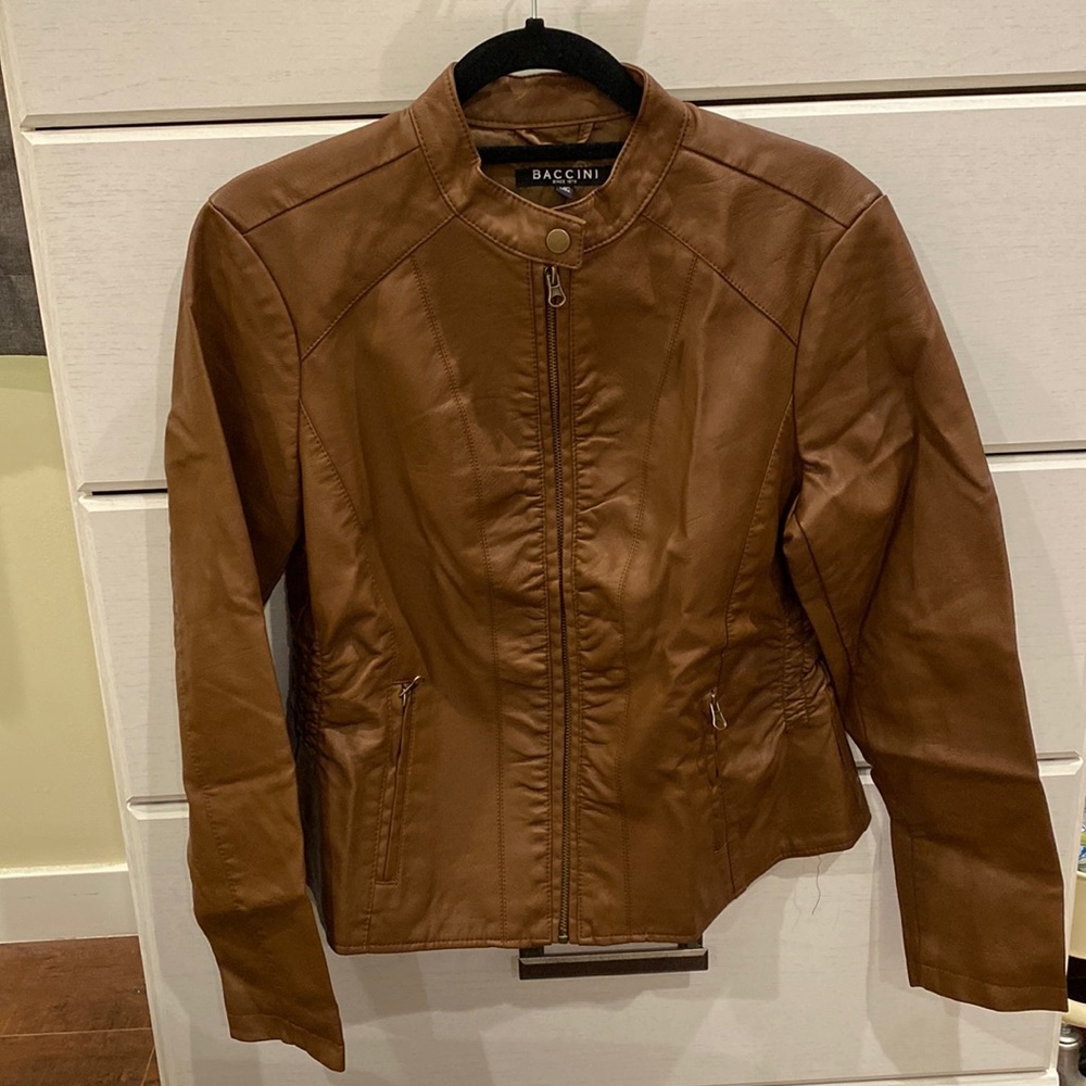 Baccini faux leather jacket